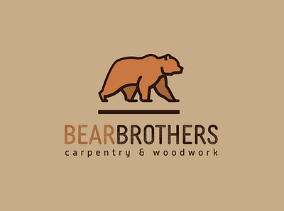 BEARBROTHERS bear logo branding carpentry logo design flat icon icons logo logo design logo designer logo maker logodesign