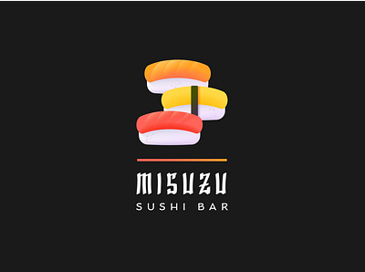 MISUZU sushi bar branding design flat icon icons logo logo design logodesign sushi logo vector