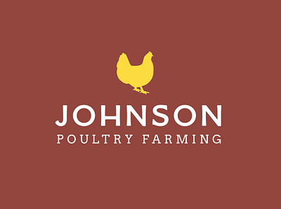 Johnson Poultry branding chicken logo design farm logo flat icon icons logo logodesign