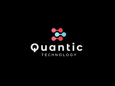 Quantic Tech branding design flat icon icons