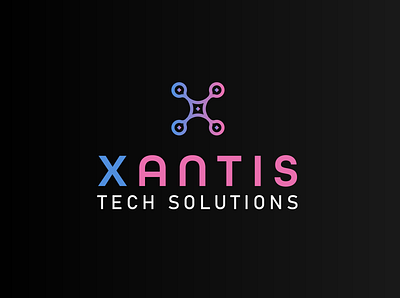 XANTIS Tech Solutions branding design flat icon icons logo logo design logo designer logo maker logodesign tech logo