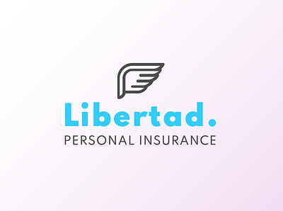 Libertad Insurance branding design flat icon icons insurance logo logo logo design logo designer logodesign wing