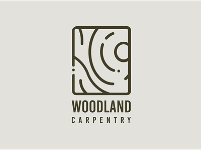 WOODLAND branding carpenter design flat icon icons illustration logo logodesign vector wood woodwork