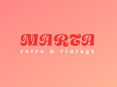 MARTA Retro & Vintage branding clothing design fashion flat icon icons illustration logo logodesign streetwear vector vintage