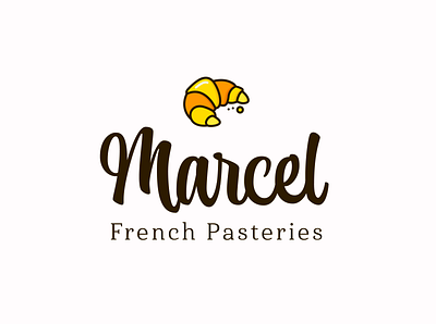 Marcel French Pasteries bakery bakery logo branding croissant design flat icon icons logo logodesign pastry