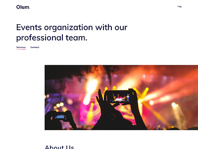 Olum - Business & Events Management Agency Sketch Template agency blog business cleam corporate creative design events minimal modern organization simple template ui ux