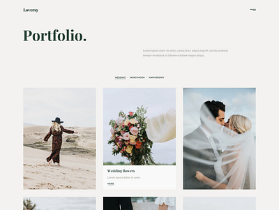 Loversy - Wedding Photography WordPress Theme agency blog clean elementor gallery masonry minimal modern photographer photography portfolio responsive wedding wedding photography