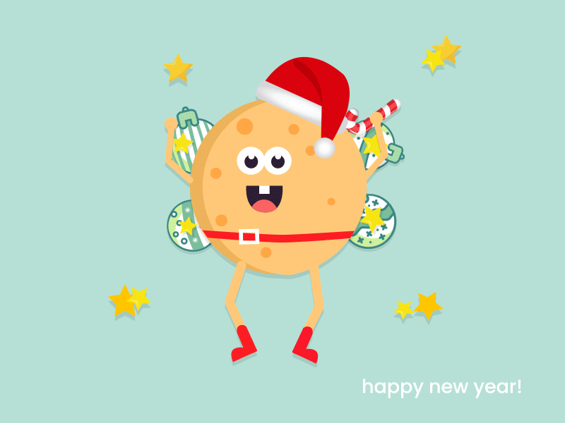 Happy 2021 aftereffects animated gif animation cookie design illustration illustrator new new year