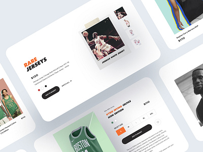 Nike x NBA — jerseys sale collaboration basketball cart catalog clean design ecommerce minimal nba nike product store ui ui design ux ux design web web design