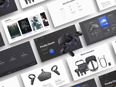 Invision — oculus reseller concept games headset landing one page onepage product technology ui ui design ux ux design virtual reality vr web design website
