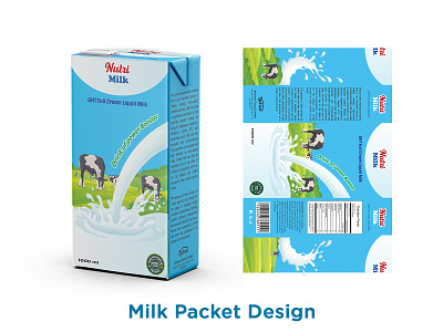 Packet label Design 3d animation box branding design graphic design illustration label landing page logo milk label motion graphics packagedesign packaging packagingdesign ui ux vector