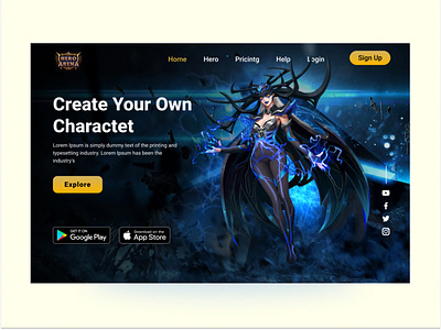 Game Landing page