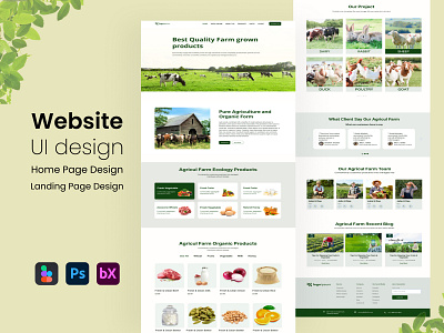 Agro Farm Website Landing Page 3d agro farm landing page animation branding design food delivery graphic design hero section illustration landing page logo motion graphics ui ui sesign ux ux design vector web page