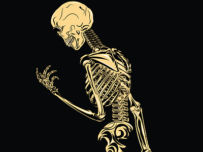 skeleton abstract art animation graphic design illustration illustrator logo minimal skeleton skeleton type design skull vector