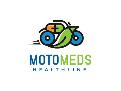 MotoMeds HealthLine branding delivery health care icon logodesign medical logo motomed