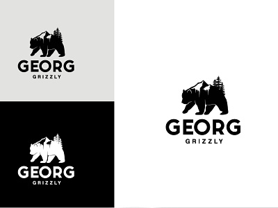 GEORG GRIZZLY bear logo branding illustration art logodesign