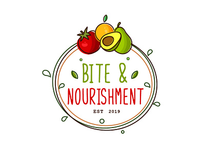 Bite & Nourishment branding fruits logo logodesign