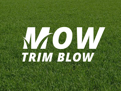 Mow Trim Blow branding font base logodesign minimalist logo