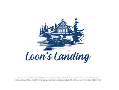 Loons Landing branding illustration logodesign