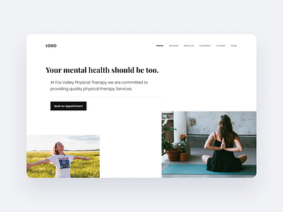 Health Website : Hero Section Design