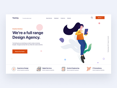 Hero Header Concept app branding dashboard design illustration logo ui ux vector website