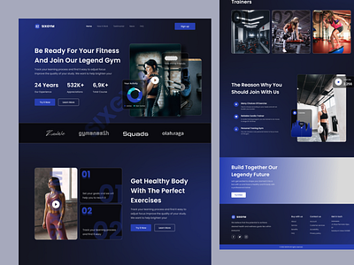 SixGym - Gym Landing Page app branding dashboard design gym landingpage ui ux website