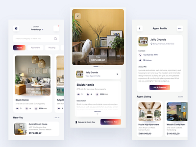 Real Estate App UI app branding dashboard design furniture home illustration logo realestate ui ux vector website