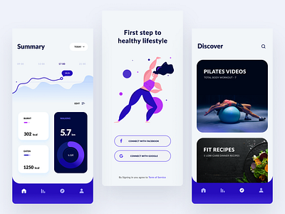 Fitness & Workout App app branding dashboard design fitness fitness app healthy ui ux website workout