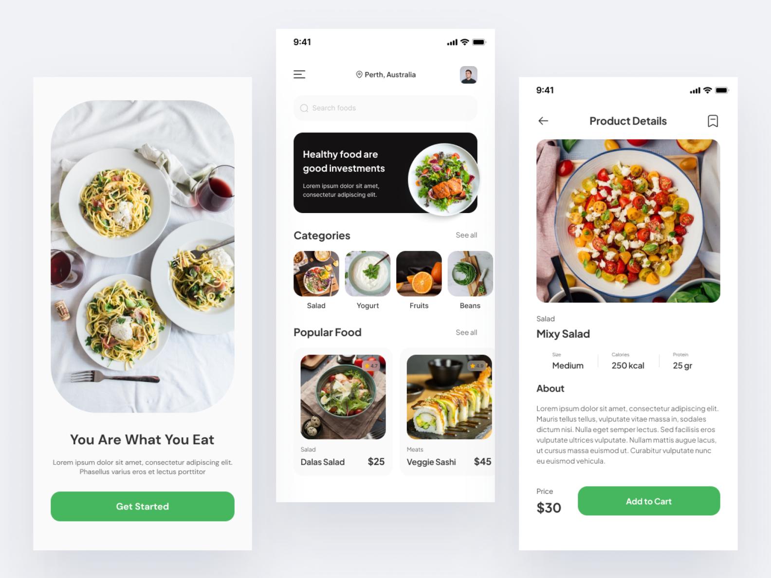 Food delivery - Mobile app by Priyanshi Davra on Dribbble