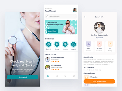 Healthcare service - Mobile app app branding dashboard design doctorapp healthcare illustration logo mobileapp ui ux vector website