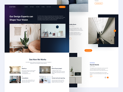 Cutek - Interior Design Agency Website
