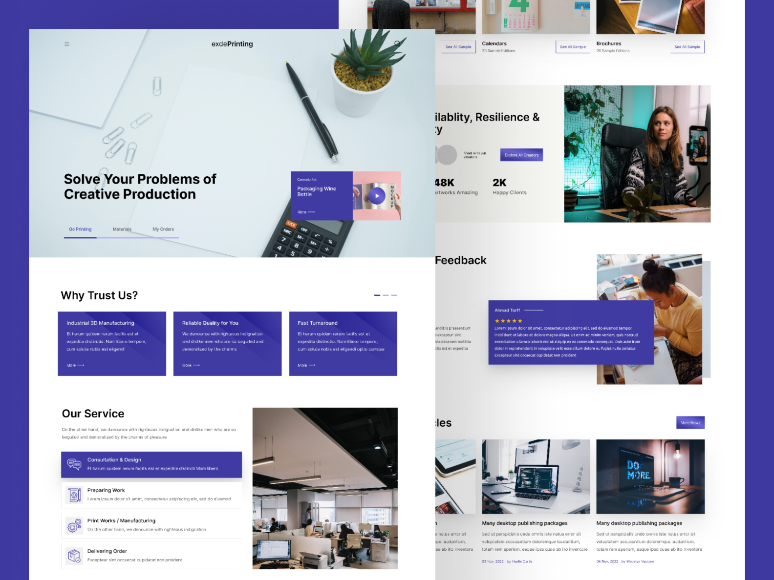 Printing House - Website UI Design by Priyanshi Davra on Dribbble