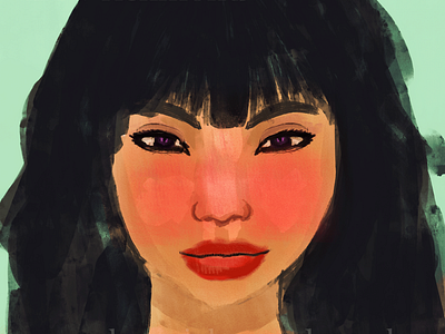 Digital Painting Portrait Blush