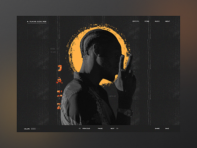 Hip Hop Concept clean consept dark dark mode design font graphic design hip hop hiphop landing landing page minimal mode music rap rapper ui uidesign uiux web