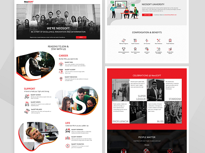 UI concept for Careers page branding careers page design iconography illustration illustrator masking redesign concept two tone typogaphy ui web website