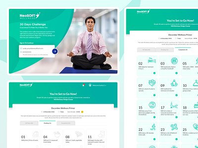 Neo Wellness - health website corporate design design flat health healthy iconography illustration illustrator minimal ui uidesign web website