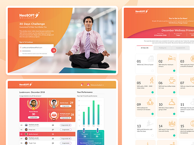 Neo Wellness - UI Concept 2 design flat healthy iconography illustration illustrator minimal ui uidesign web website