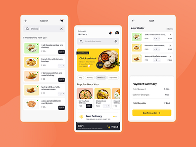 Food delivery app UI