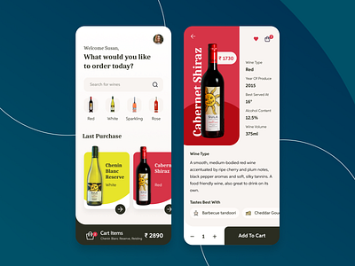 Wine app concept app appdesign buy cart clean clean ui daily challange daily ui dailyui delivery ecommerce minimal typogaphy ui ui exploration uiux ux wine wine delivery