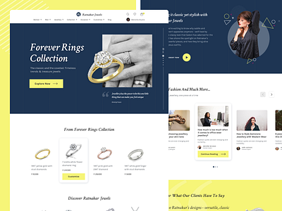 Jewellery Ecommerce Homepage UI concept blog cart clean color palette dailyui fashion featured graphics homepage homepage design jewellery minimal testimonial typography ui ui design ui design challenge ui ux website women