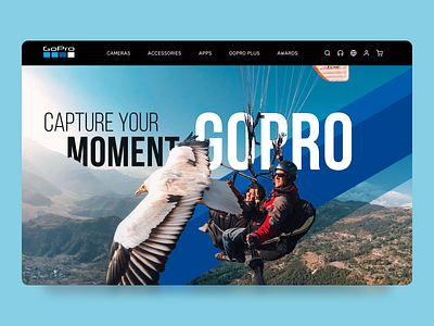 GoPro homepage exploration adventure camera capture memories daily ui dailyui dailyuichallenge design exploration flat minimal travel ui uichallenge uidesign uxdesign web website