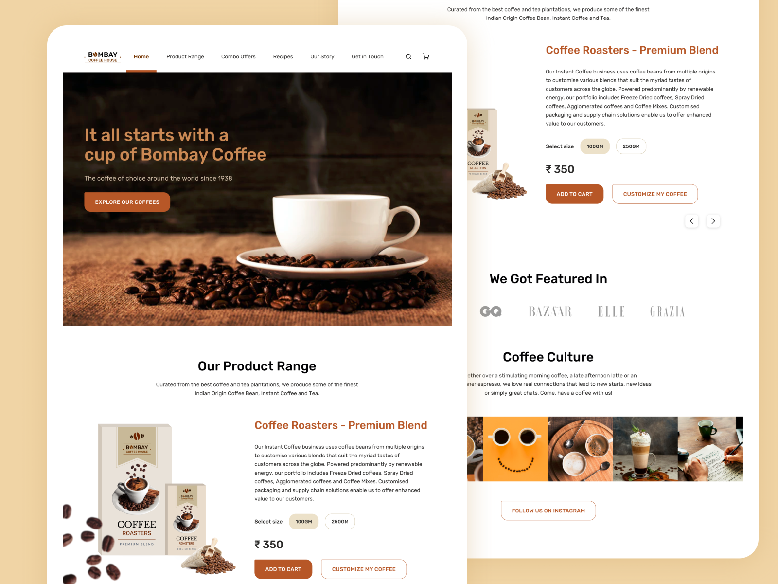 Coffee Homepage Concept by Sanika Samant on Dribbble