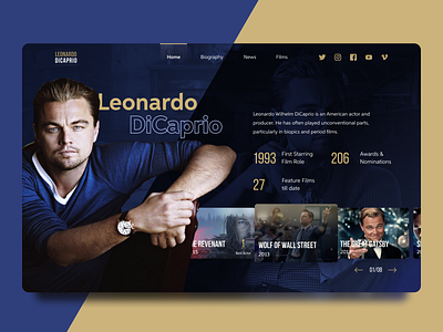 Leonardo DiCaprio Landing page