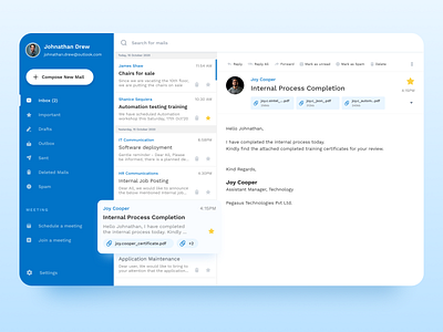 Outlook redesign concept concept dailyui email iconography mail client mailbox minimal ui outlook redesign ui uidesign uiux ux uxdesign web development webdesign