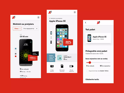 A1.hr Mobile design interaction mobile mobile ui telecom telecommunication ui user experience user interface ux web design
