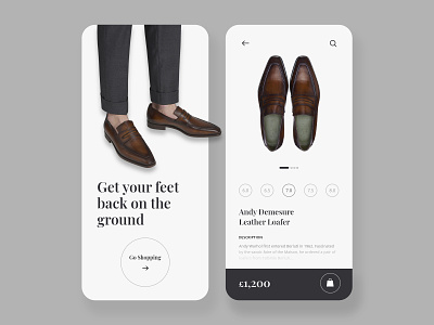 Luxury Shoe eCommerce App Design Concept