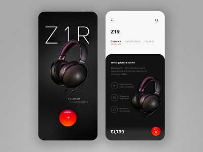 Headphone Shopping  App Design