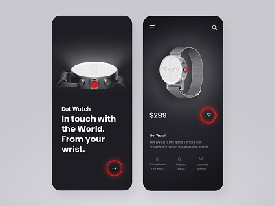 Dot Smartwatch Online App Concept