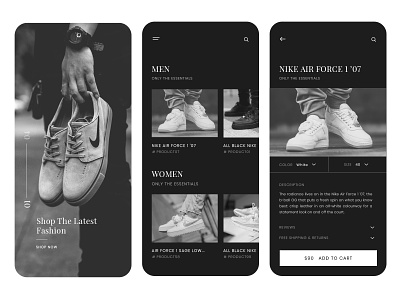 Shoe E-Commerce App app ui ux clean ui ecommerce design online store ui shoe app shoes app ui ux