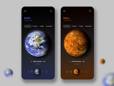 Universe Exploration App Concept ios app design mobile app design solar system ui ux design universe